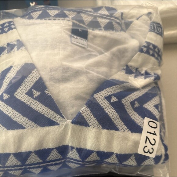 Old Navy Blue White Southwest Print Dress Women's Size Medium Knee Length - Picture 14 of 14